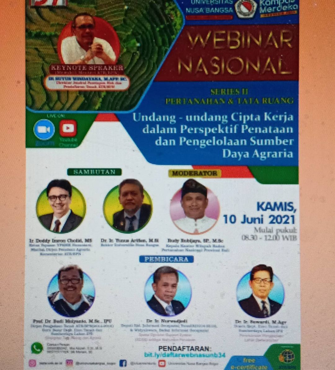 WEBINAR NASIONAL Series II Pertahanan & Tata Ruang