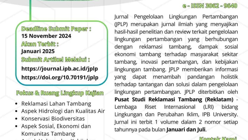 Call for Paper JPLP Volume 2 Nomor 1, Januari 2025